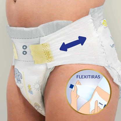Dodot Pañales Bebé Sensitive, Talla 5 (11-16 kg), 168 Pañales + 4 Pants de Regalo, Hasta 12 h De Protección Antifugas y Cuidado de la Piel, Pack Mensual