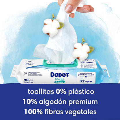 Dodot Aqua Pure Baby Wipes, 1,296 Wipes, Helps Restore Skin's Natural PH, 99% Water