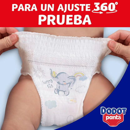 Dodot Pañales Bebé-Seco, Talla 3 (6-10 kg), 292 Pañales + Regalo de 1 Pack de 10 Toallitas Aqua Pure 99% Agua, Una Noche Hasta Un 100% Libre De Fugas, Pack mensual