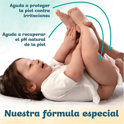 Dodot Toallitas Pure Cuida & Protege Para Bebé, 792 Toallitas (18 Packs De 44 Unidades), Ayuda a restaurar el pH natural de la piel, 99 Agua, Sin plástico