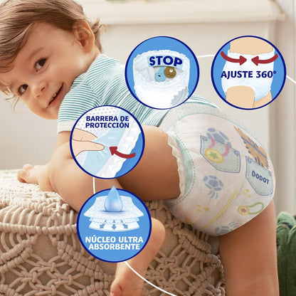 Dodot Nappy Activity Pants Size 4 (9-15 kg), 86 Nappies + Gift of 1 Pack of 40 Wipes, with 360 Adjustment Anti-Leak Extra Soft